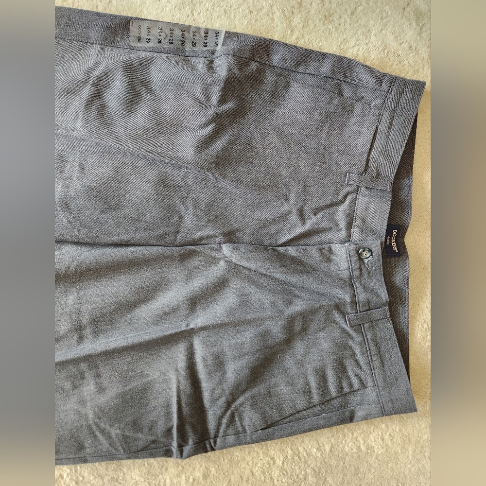 Dockers Premium (34 X 29) Grey Relaxed Fit Pants